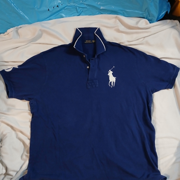 Polo by Ralph Lauren Men's Blue Polo Shirt 2xlt - Picture 2 of 11